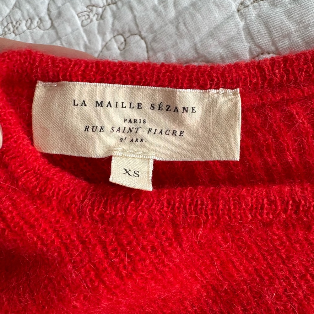 Sezane Gaspard Red Cardigan - Picture 4 of 8